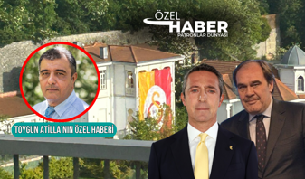 Koç ve Demirören'i karşılayan bayrak