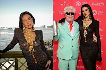 Dua Lipa, 50. Chaplin Ödül Töreni'ndeki tarzı ile dikkat çekti
