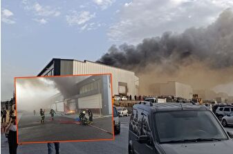 Diyarbakır'da oto sanayi sitesinde kimyasal maddelerin bulunduğu depoda yangın