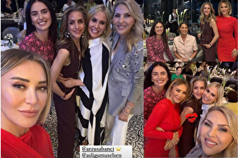 Arzu Sabancı ve dostları eğlencede