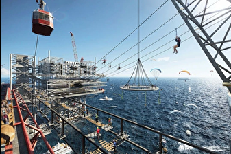 Terk edilmiş petrol platformu üzerine kurulan dünyanın ilk açık deniz adrenalin ve macera merkezi The RIG, Suudi Arabistan'da açılıyor