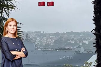 Caroline Koç, yalısından TCG Anadolu'yu paylaştı