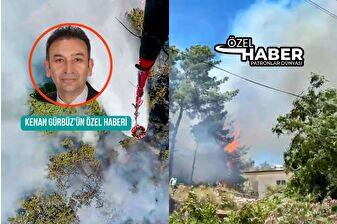 Marmaris'te bir evde çıkan yangın ormanlık alana sıçradı, alevlere havadan ve karadan müdahale ediliyor