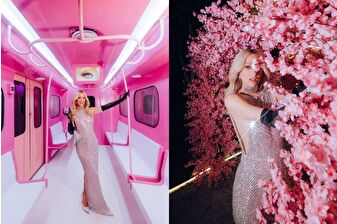 Paris Hilton'dan pembe konseptli Mexico City gezisi