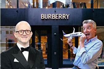 Burberry ve Ryanair'in hisseleri yükseldi, CEO'lar Joshua Schulman ve Michael O'Leary kazandı