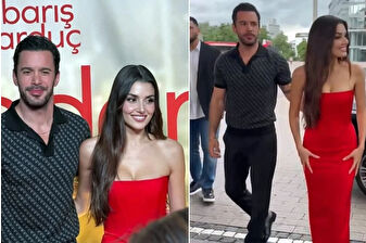 Barış Arduç ve Hande Erçel Almanya'da film galasında boy gösterdi