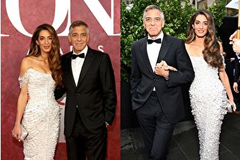 George Clooney ve Amal Clooney, 78'inci Tony Ödülleri'nde düşen fotoğrafçıya yardım ettiler