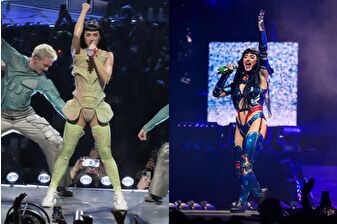 Katy Perry'nin Sidney'deki konserinde bir hayranı sahneye atladı