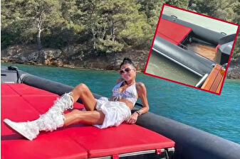 Sosyetik güzel Süreyya Yalçın’a fırtına darbesi: Bodrum Türkbükü’nde 30 milyon TL değerindeki lüks botu su alıp batma tehlikesi geçirdi
