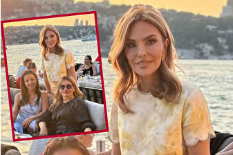 Feryal Gülman oğlu Aslan Kemal Gülman’ın düğünü öncesi gelini Mariam Mekhdieva ile poz verdi