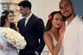 İki futbolcu iki nişan: Ahmet Kutucu sevgilisine evlilik teklifi ederken, Samet Akaydın da oyuncu Hazal Çağlar ile nişanlandı