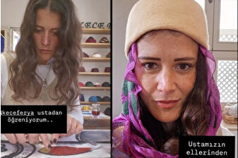 Elif Boyner keçe yapım dersinde
