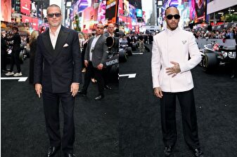Brad Pitt ve Lewis Hamilton'a 'F1 The Movie' filminin prömiyerinde yoğun ilgi