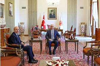 TBMM Başkanı Numan Kurtulmuş ve Hazine ve Maliye Bakanı Mehmet Şimşek görüşme gerçekleştirdi