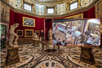 Ferdinando de' Medici'nin resmedildiği 300 yıllık tablo, turist poz verirken zarar gördü