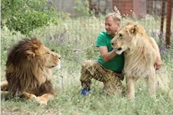 Kırım’daki Taigan Safari Parkı Müdürü Oleg Zubkov, aslan saldırısına uğradı