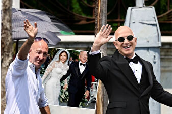 Jeff Bezos ile Lauren Sanchez'in düğününü Venedik'te izleyen, Türk işletmeci Çağdaş Halıcılar, Bezos'a benzerliğiyle ilgi odağı oldu