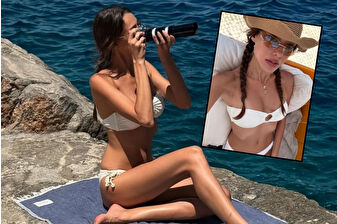 Dilan Çiçek Deniz'in adadaki aşk tatilinden yeni kareler