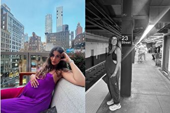 Zeynep Mayruk, New York'tan paylaştı: Karnı burnunda