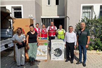 AHBAB Derneği'nden Muğla'da evi yanan vatandaşlara anlamlı destek