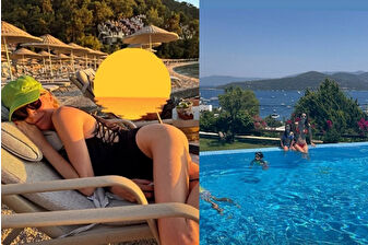 Derin Mermerci ve Evelize Kosif'in tatil pozu