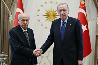 Cumhurbaşkanı Erdoğan, MHP lideri Bahçeli'yi Cumhurbaşkanlığı Külliyesi'nde kabul etti