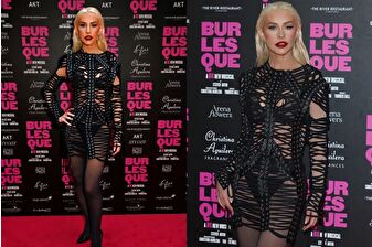 Christina Aguilera, Burlesque: The Musical filminin dünya prömiyerinde partneri Matthew Rutler ile görüntülendi
