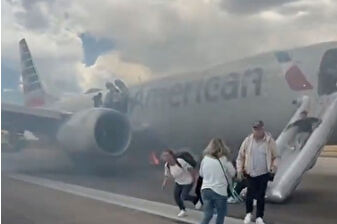 American Airlines yolcularının Denver Havalimanı’nda ölümden kaçışı kameralara yansıdı
