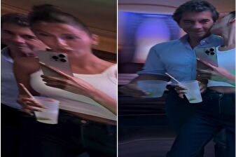 Nazlı Kayaaslan'dan Cem Hakko'ya aynada öpücük