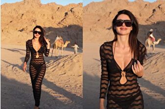 Nesrin Cavadzade'den Mısır'da cesur pozlar