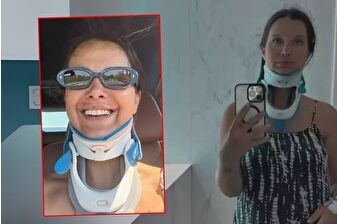 İrem Helvacıoğlu'nun kafasına çocuk düştü