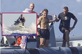 Fransa Cumhurbaşkanı Macron, eşi Brigitte ile tatile çıktı, Macron’un Jetski’deki görüntüleri dikkat çekti