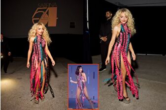 Sabrina Carpenter, VMA 2025 afterparty'de Cher'in 50 yıllık Bob Mackie elbisesini giydi