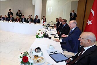 Cumhurbaşkanı Erdoğan, Hamdi Ulukaya ve ABD'li üst düzey şirket yöneticileriyle görüştü