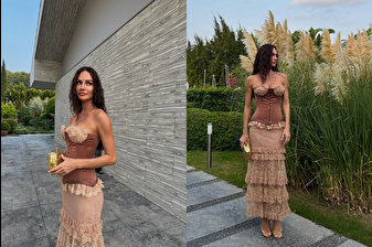 Yasemin Ergene'nin toprak renkli sonbahar şıklığı sosyal medyada gündem oldu
