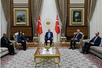 Cumhurbaşkanı Erdoğan, DEM Parti İmralı Heyeti'ni kabul etti