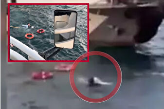 Üsküdar'da feribottan denize düşen kadın yolcu suya atlayan vatandaş ve çevredeki can simitleri sayesinde kurtarıldı