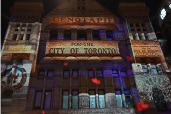 Kanada’da 'Anma Günü' kapsamında ışık gösterisi yapıldı