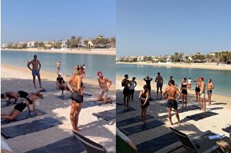 Dubai'de spor salonu açmaya hazırlanan Alkoçlar kardeşler aile boyu spor yaptı