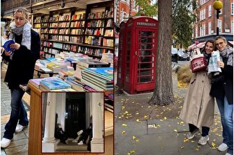 Pınar Sabancı Londra'da kitapçı gezintisinde