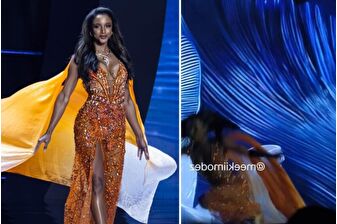 Ceren Arslan'ın yarıştığı Miss Universe'de talihsiz kaza