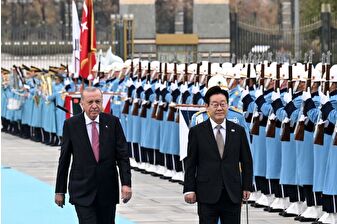 Cumhurbaşkanı Erdoğan, Güney Kore Devlet Başkanı Lee'yi Külliye'de karşıladı