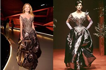 Natalia Vodianova, Christian Lacroix'in 1996 İlkbahar Couture koleksiyonunu yeniden yaşattı