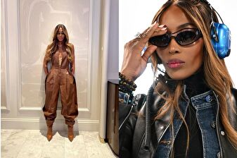 Naomi Campbell, Las Vegas F1 Grand Prix'sindeki anlarını paylaştı