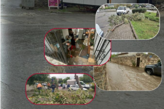 Bodrum’da kanalizasyon hatları taştı, Menteşe’de araçlar yollarda mahsur kaldı, Marmaris’te fırtına yolları kapattı