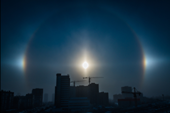 Sibirya’da eksi 30 derecede nadir görülen 'halo' olayı izlendi