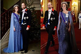 Kate Middleton, eyalet ziyafetinde Kraliçe Victoria'nın tacını ilk kez taktı