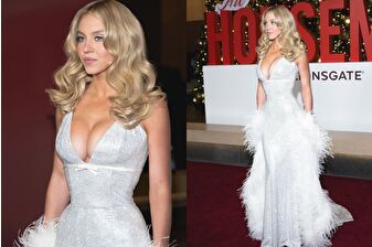 Sidney Sweeney, The Housemaid galasına beyaz elbisesi ile katıldı