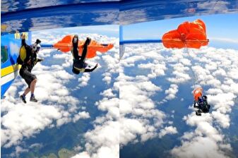 Avustralya’da 4 bin 572 metre yükseklikteki uçaktan atlayan kişinin yedek paraşütü uçağın kanadına takıldı