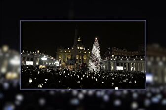 Vatikan’da Noel ağacının ışıkları yakıldı